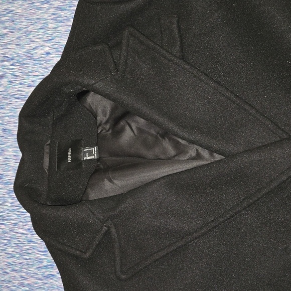 Forever 21 Women's Oversized Twill Trench Coat Black Size L - Picture 2 of 8